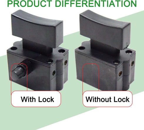 Fielect Electric Hammer Trigger Switch for Bosch NO.14 180, Power Speed Control Push Button Switch