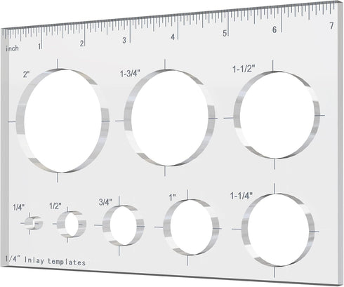 Hecfu 8 in 1 Router Template for Woodworking - 7"x4.7" Large Clear Acrylic