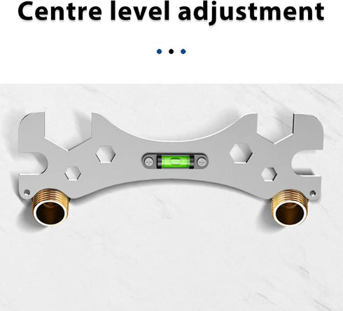 Jiawu Faucet Wrench, Multifunctional Spanner for Faucets Hose Connections, Tap Nut Wrench with Level