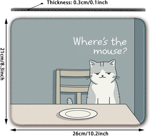 Flodirise 8x10 inch Non-Slip Mouse Pad Gaming Mouse Pad Small Mousepad for Computer, Laptop, Gamer, Cat Pattern