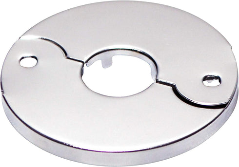 Floor and Ceiling Plate Cover Split Flange Replacement Kit, Fits 3/4 Inch IPS Galvanized or 1 Inch Copper Pipe, Chrome