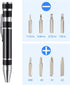 Mudder Pen Screwdriver Gifts, 8 in 1 Magnetic Pocket Multitool for Mini Gadgets Repair