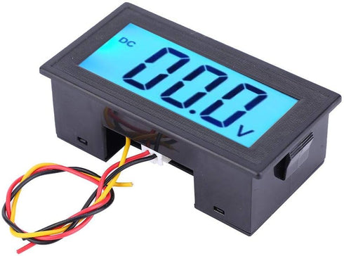YB5135DB LCD Digital Display Voltage Meter, Three Wire Monitor Voltmeter, DC0-100V Tester Panel