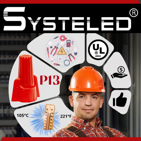Red Winged Electrical Wire Bulk, 500 Pack Large Twist-on P13 Type Screw Terminals, 18-8 AWG 600V Connectors