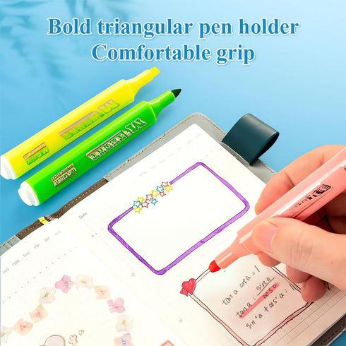 M&G 6 Pcs Cute Highlighters - Multicolor No Bleed Quick Dry Chisel Tip for School, Office, Bible, Notes