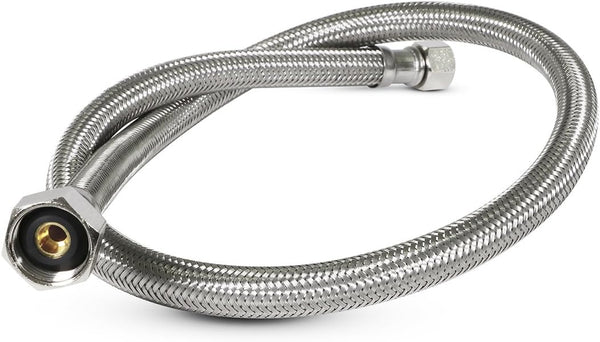 Highcraft CNCT2471 Braided Faucet Connector, Female Compression Fitting, 24 In, Stainless Steel