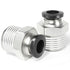 TAILONZ PNEUMATIC Male Straight 1/4 Inch Tube OD x 1/2 Inch NPT Thread Push to Connect Fittings (Pack of 10)