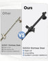 25 Inch SUS304 All Metal Shower Slide Bar with Adjustable Handheld Shower Head Holder, Stainless Steel Shower Rail