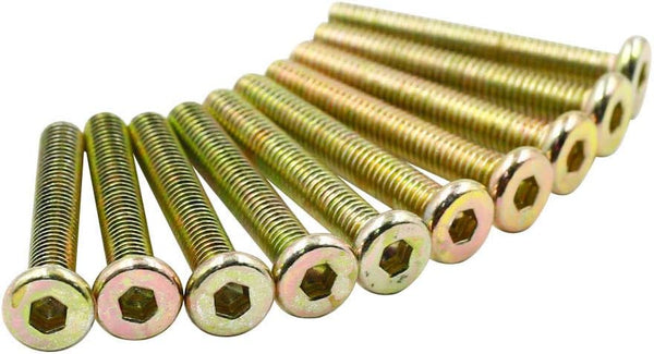 10 Pcs M6 x 40mm Zinc Plated Hex Socket Crib Screws, Crib Hardware Screws for Beds, Headboards, Chairs, Furniture
