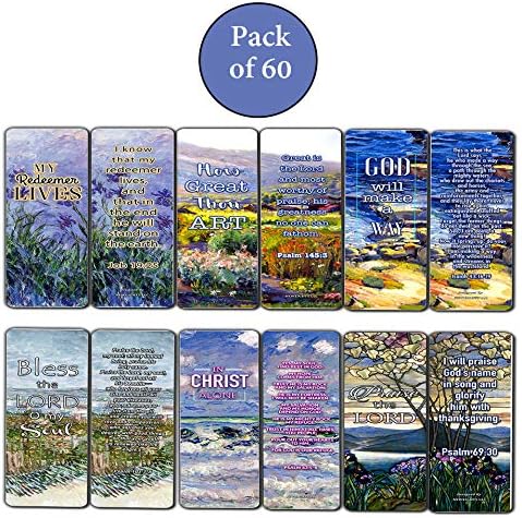 Bible Verses Scriptures Bookmarks Cards - in Christ Alone (60 Pack) - Christian Gifts for Men, Women, Teens, Kids
