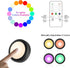 12 Pack 16 Dimmer Timmer Closet Yiliaw LED Puck Lights Remote Control Color Changeable Under Cabinet Lights, Battery
