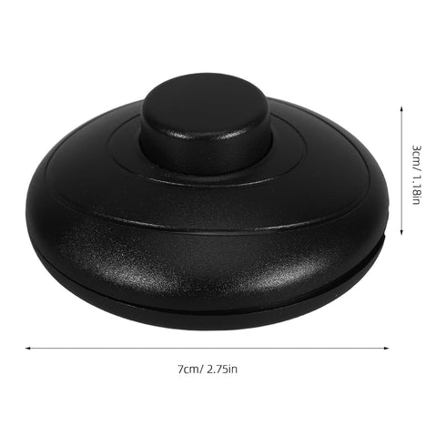 2pcs Homoyoyo Foot Pedal Push Switch Inline Lamp On-Off Control Black Step-on Button for Floor Lamp Lighting DIY Parts