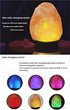 Generic Himalayan Salt Lamp with USB Power, Natural Shape, Color-Changing LED and Warm White Light, Wooden Base Night