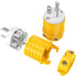 20 Amp 110V Male Electrical Plugs, Drop Cord Extension Cord Ends Replacement Connector NEMA 5-20P 120 Volt (2-Pack)