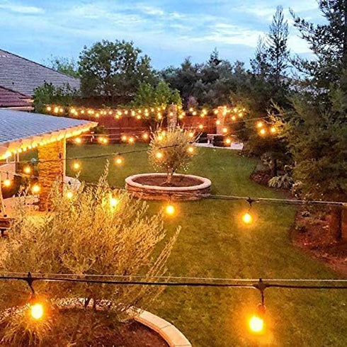 Shatterproof LED String Lights, Waterproof, Warm White 2200K, E26 Base, 15 Pack