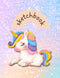 Sketchbook: Cute Unicorn Notebook With Blank Pages for Drawing, Coloring | Rainbow Glitter Journal for Kids Girls Teens