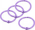uxcell 30mm/1.2 inch Loose-Leaf Binder Rings, Metal Book Ring Key Holder, Purple, 4 Pack for Home Office Supplies