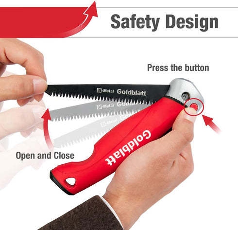Goldblatt Folding Drywall / Sheetrock Saw - Jab Hand Saw with Soft Grip Handle for Wallboard and Plywood