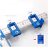 Cabinet Hardware Jig Tool, Drill Guide Sleeve Template for Imperial & Metric, ABS Aluminum Wood Drilling Dowel Ruler