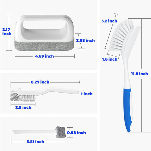 Set, Holikme Cleaning Brush Scouring Pad for Cleaning, Groove Gap Brushes for Pot, Pan, Kitchen Sink, Wire Brushes
