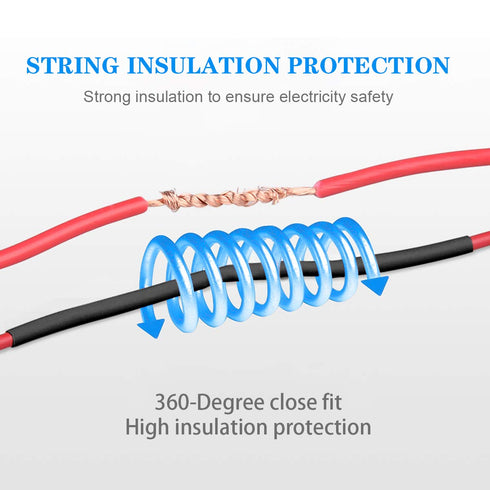 20 Ft 3/8" Dual Wall Black Heat Shrink Tubing, 20 PCS, No Wrinkle Electrical Shrink Tube for Wires, Marine Grade