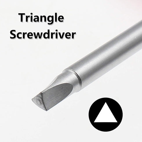 Kyuionty 5Pcs Set 1.8mm, 2.0mm, 2.3mm, 2.7mm, 4.2mm, Triangle Head Screwdriver Magnetic Screwdriver Triangle Screws