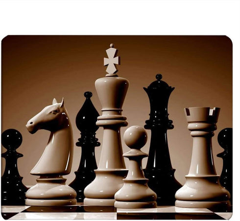 Chess Gaming Mousepad Chessboard Pattern Classic International Chess Art Mouse Pad for Computer Desk
