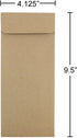 JAM PAPER #10 Policy Business Premium Envelopes - Brown Kraft Paper Bag - 4 1/8 x 9 1/2 - 50/Pack