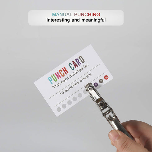 ONEDONE Punch Cards (Pack of 200) - Reward Cards for Classroom Behavior Incentives, Kids, Teachers, Business Loyalty