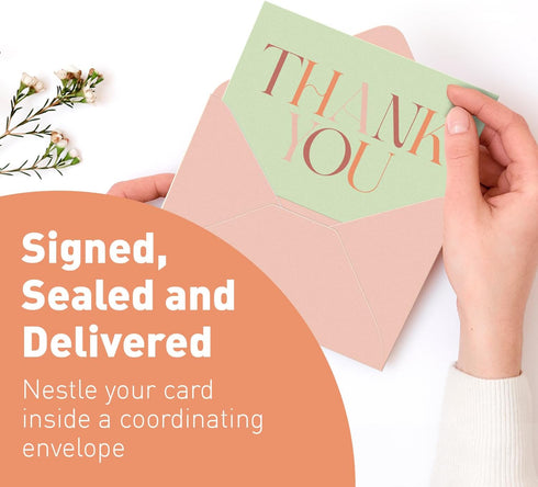 Set 24 S&O Boho Thank You Cards with Envelopes, Blank Decor Sheets for Handwritten Messages, of Greeting notes
