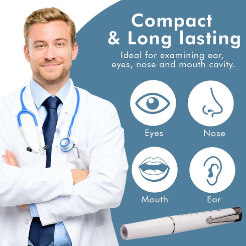 NOVAMEDIC 5 Pack LED Pen Light with Pupil Gauge, Reusable Medical Diagnostic Penlight for Doctors Nurses EMTs