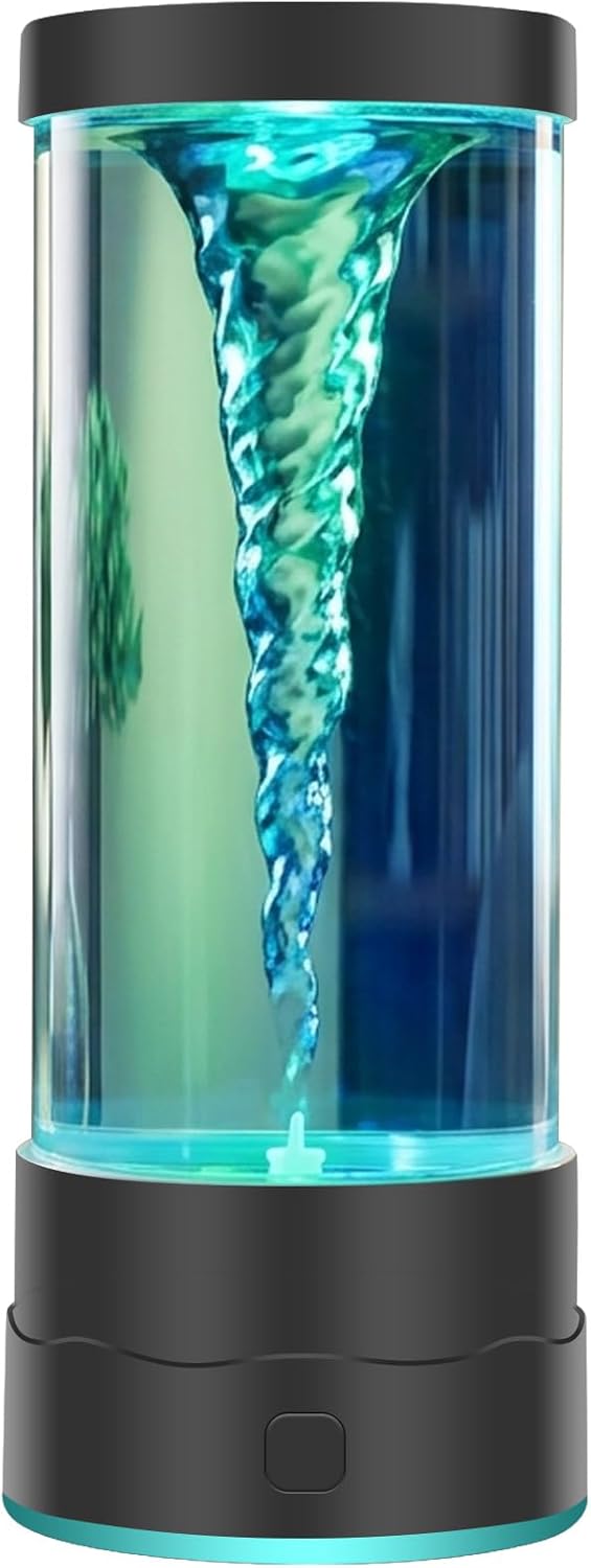 SUNDISC Tornado Lamp - Novelty LED Sensory Liquid Motion Night Light, Exclusive Dual-Bead