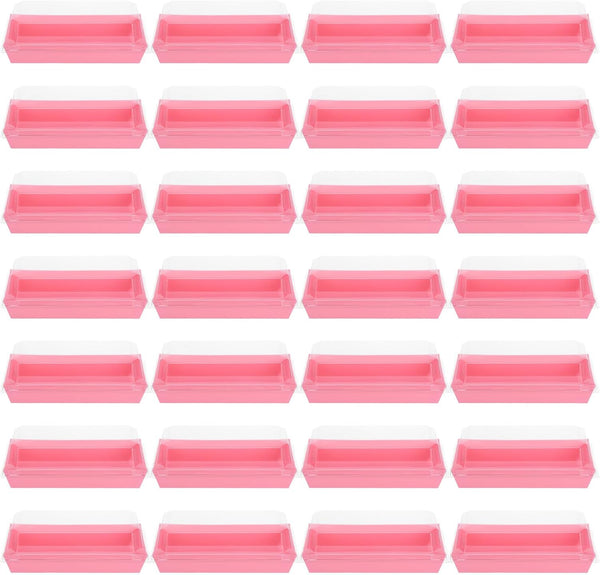 Zerodeko 50pcs Rectangular Bakery Boxes with Lids, Large Disposable Food Containers for