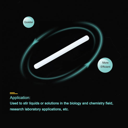 MECCANIXITY Magnetic Stirrer Mixer Stir Bar Rod, 80mm/3.15" Cylinder Shape PTFE Coating Magnet for Laboratory, 2Pcs