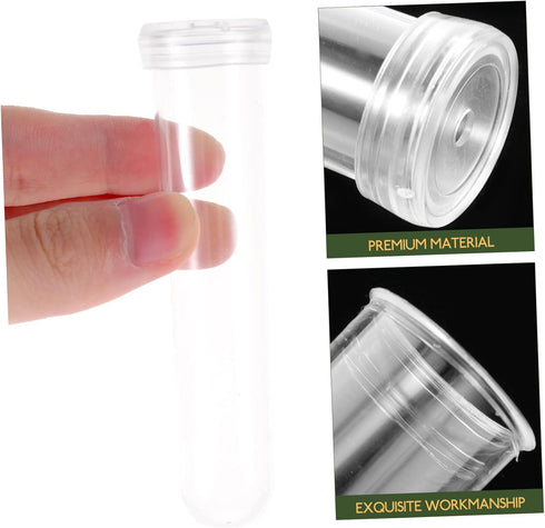 50-Pack Plastic Floral Tubes for Fresh Flower Arrangements - Ideal for Carnations