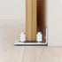JUBEST Barn Door Floor Guide - Satin Nickel Adjustable Roller Wall Mounted Floor Guide for Door Thick Up to 2 1/8 inches, Flush Bottom Design, Smoothly and Quietly by JUBEST