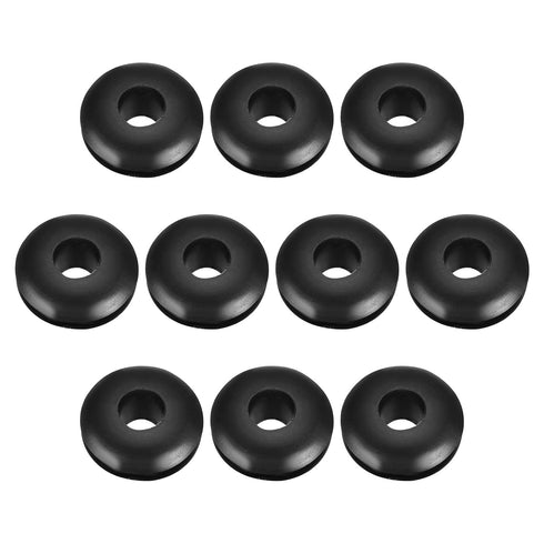 Rubber Grommets, Flexible Wire Hole Plug, 20 Pcs, 6 mm Mount Dia, Black