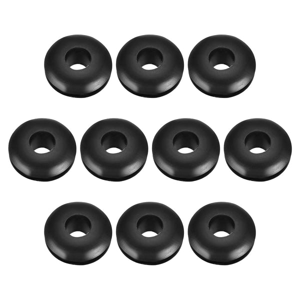 Rubber Grommets, Flexible Wire Hole Plug, 20 Pcs, 6 mm Mount Dia, Black