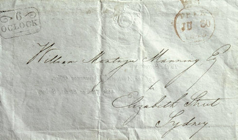 Australian Envelope 1838 Nstamped Envelope Of New South Wales For Sidney Poster Print (18 x 24)