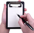 Mini Clipboard, Wisdompro 2 Pack 4" x 6" Small Clip Boards for Notepads, Memo Size, Pocket Lists (Black, Blue)