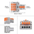 AITRIP 10Pcs Lever Wire Connectors, DIY Mini Quick Terminal Block Compact Splice Electrical Connectors, 1 in 4 Out 24-12 AWG