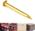 HEEPDD 100Pcs Brass Escutcheon Tacks - Round Head Hardware Nail Assortment Kit for Furniture