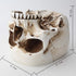 Mikayoo Skull Pen Holder - Skull Makeup Brush Holder and Storage Box for Office Desk, Green Plant Flower Pot