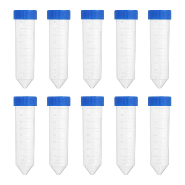 PATIKIL 50ML Plastic Centrifuge Tubes, 100 Pcs Leak-Proof Test Tube Container with Blue Screw Caps