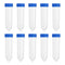 PATIKIL 50ML Plastic Centrifuge Tubes, 100 Pcs Leak-Proof Test Tube Container with Blue Screw Caps