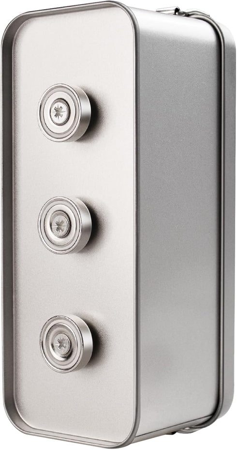 Upgraded Metal Magnetic Key Holder for Car, Waterproof Magnetic Key Box, Hide a Key Outside, Silver