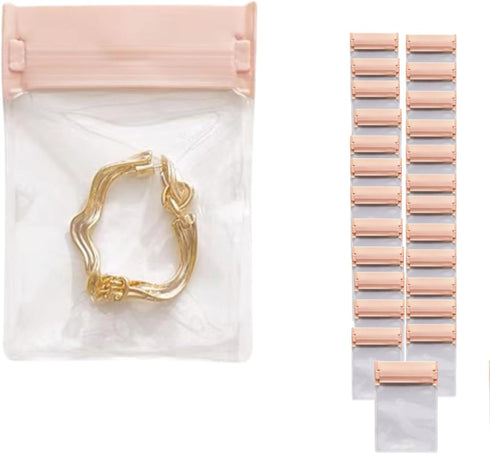 25 PCS Anti Tarnish Jewelry Bags, Transparent Sealable Ziplock Storage Pouches for Jewelry, 2.7"x3.9"
