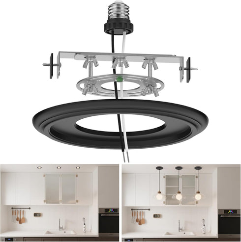 6-Inch Recessed Can Light Conversion Kit for Pendant Light or Ceiling Fan,