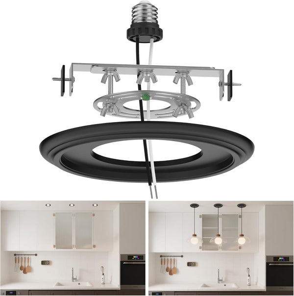6-Inch Recessed Can Light Conversion Kit for Pendant Light or Ceiling Fan,