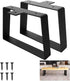 WOPPLXY 2 Pcs 6 Inch Metal Table Legs, Black Furniture Legs, Trapezoid